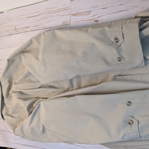 London Fog Beige Trench Coat Shell Coat Size 44L - see description - Picture 14 of 14